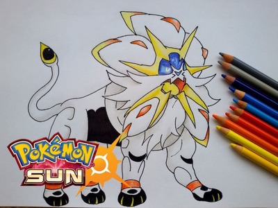 How to Draw Solgaleo ( Pokemon Sun & Moon )