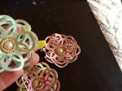 How to make a paper flower using Fiskars  Punches from my Joann's Haul DIY embellishments *Closed*