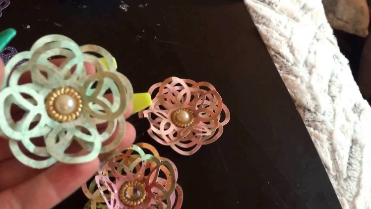 How to make a paper flower using Fiskars  Punches from my Joann's Haul DIY embellishments *Closed*