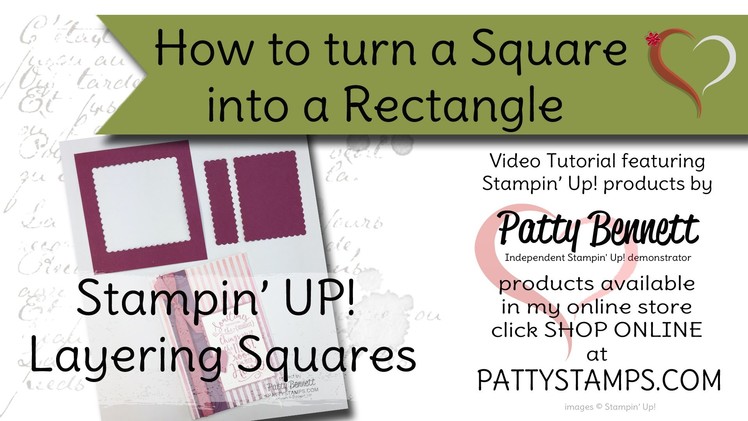 How to make a Scalloped Rectangle from Layering Square Stampin' UP! Framelits