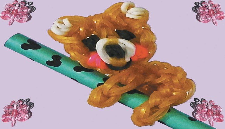 How to make bears loom bands to decorate your pencils without rainbow loom with forks