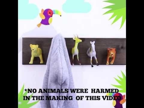 How to Make Cute Clothing Hooks from Plastic Toy Animals