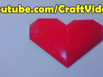 How to make Easy Origami Heart step by step folding instructions