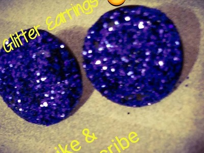 How to make glitter earrings out of buttons (DIY)