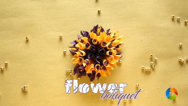 How to make : Paper Flower Bouquet - No glue needed!
