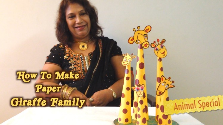 How To Make Paper Giraffe Family | Animal Special