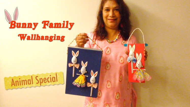 How to Make Plastic Spoon Bunny Wallhanging | Animal Special