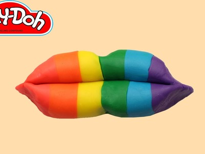 How to make Play Doh Rainbow Lips