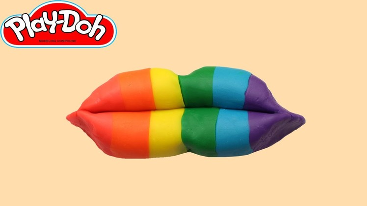 How to make Play Doh Rainbow Lips