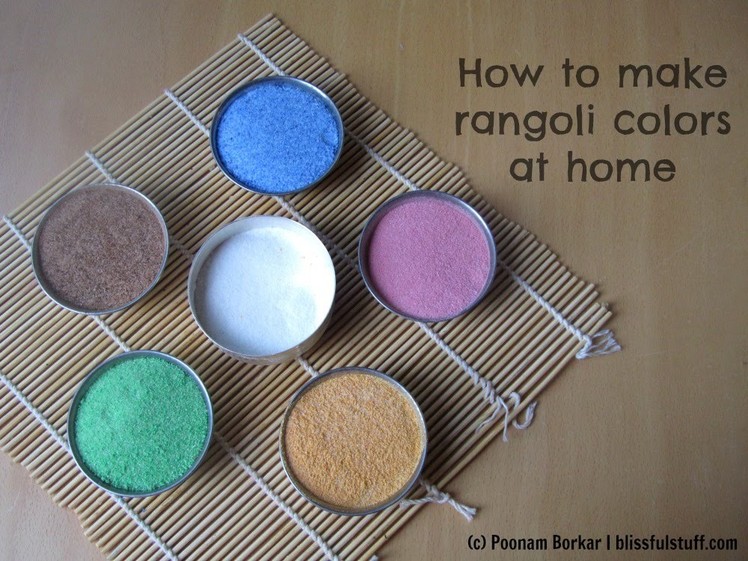 How to make rangoli colors at home | DIY Rangoli colors using rice flour and salt