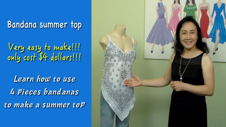 How to make summer tops "bandana summer tops"  video#26