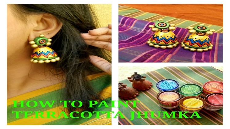 HOW TO PAINT TERRACOTTA JHUMKAS
