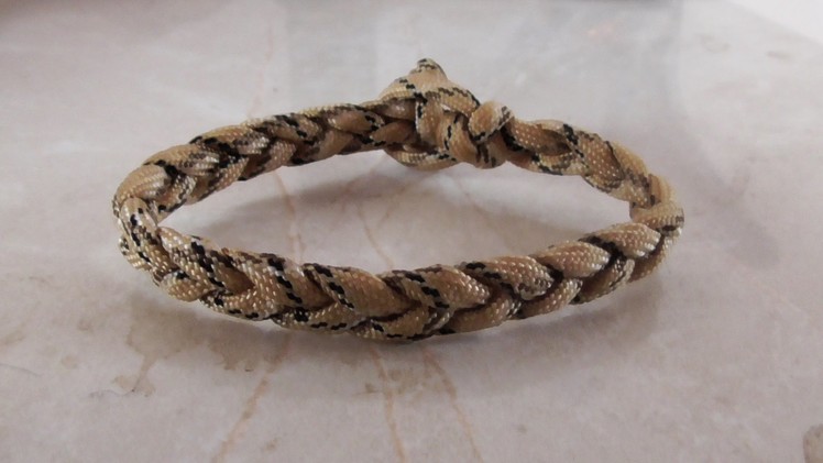 How To Tie A Three Strand Braid Loop And Knot Closure Paracord  Bracelet