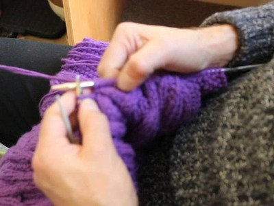 Knitting back of a cardigan