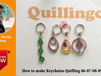 Quilling tutorial Advance 3D - How to make Quilling Keychains  06-07-08-09 Part 1