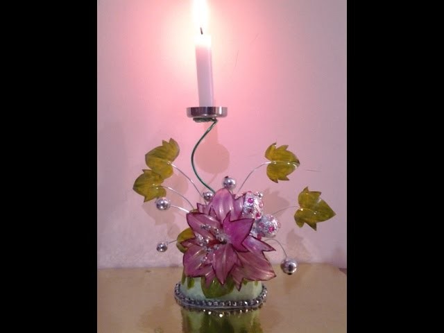 Best Out Of Waste Plastics Bottles Transformed to Pretty Candle Holder