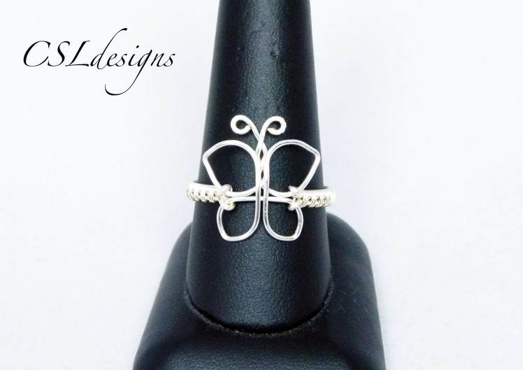 Butterfly wirework ring