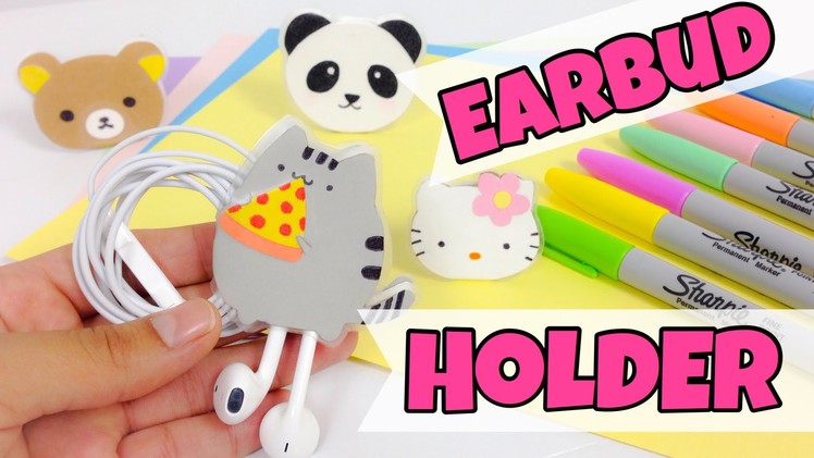 EASY,KAWAII CRAFTS:earbud holder (Rilakkuma,Pusheen,Hello Kitty and Panda bear)