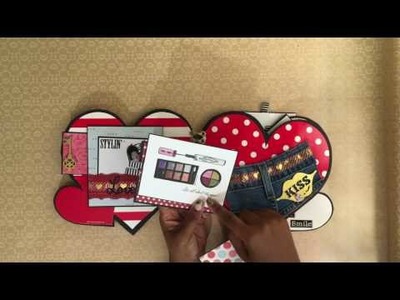 Heart Mini Album Scrapbook handmade