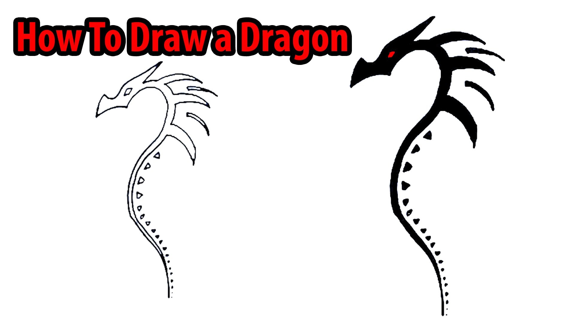 How to Draw a Dragon Easy Step by Step Drawing for kids