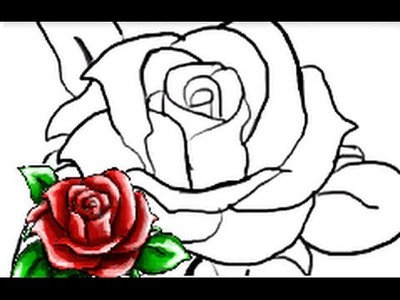 How to draw a rose in less than 60 seconds step by step easy with colour