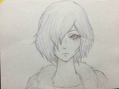 How to draw manga cool girl Tokyo ghoul colored pencil