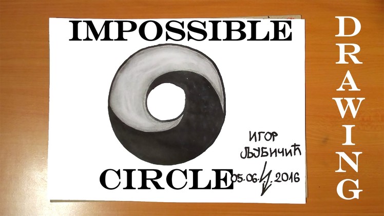 How to Draw The IMPOSSIBLE CIRCLE | Easy - Optical 3D Illusion on paper with pencil | Cool Stuff