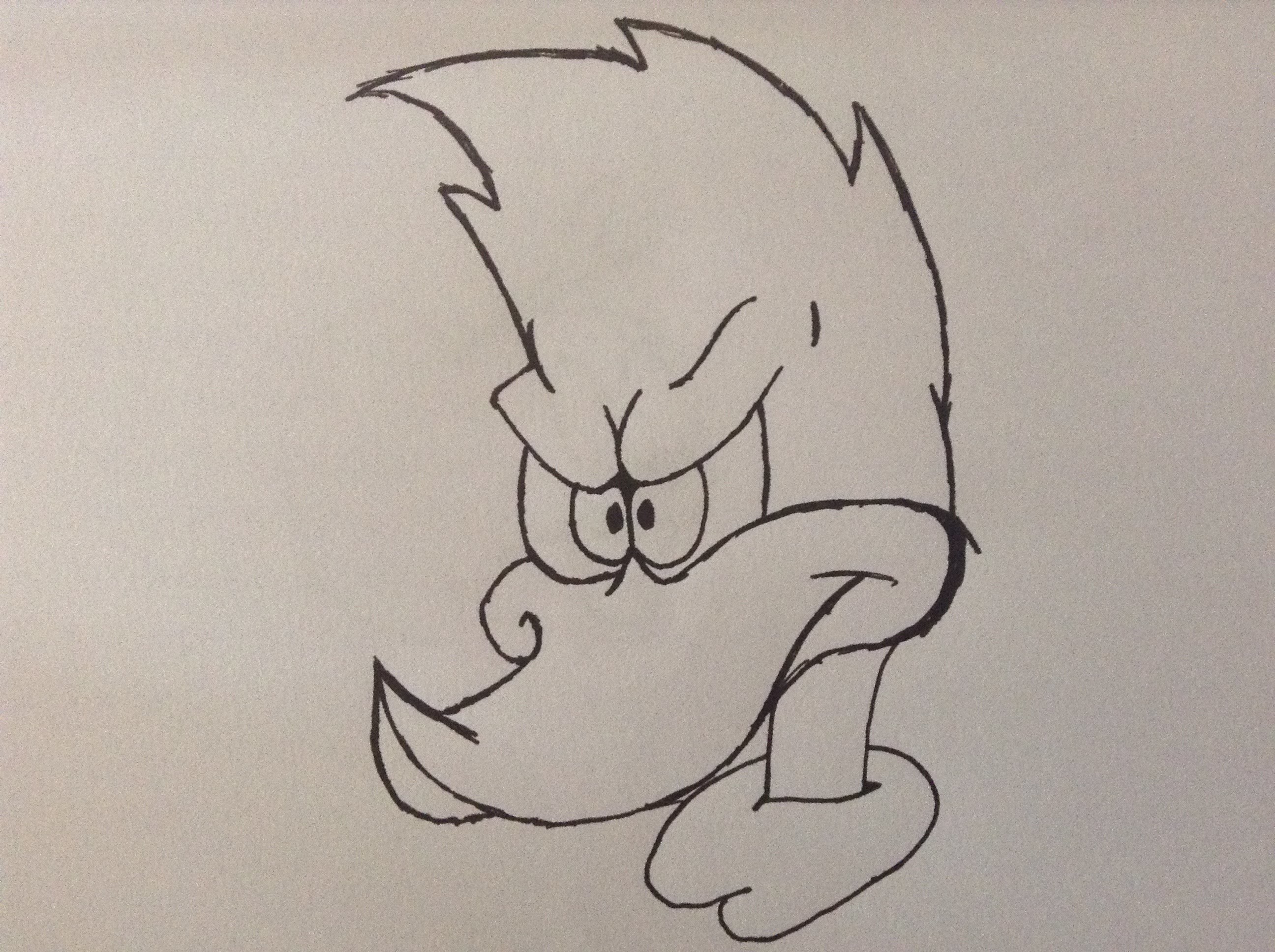 How to draw woody woodpecker - very simple