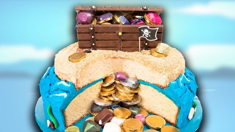 How to Make a Buried Treasure Cake with a Kit Kat Chest from Cookies Cupcakes and Cardio