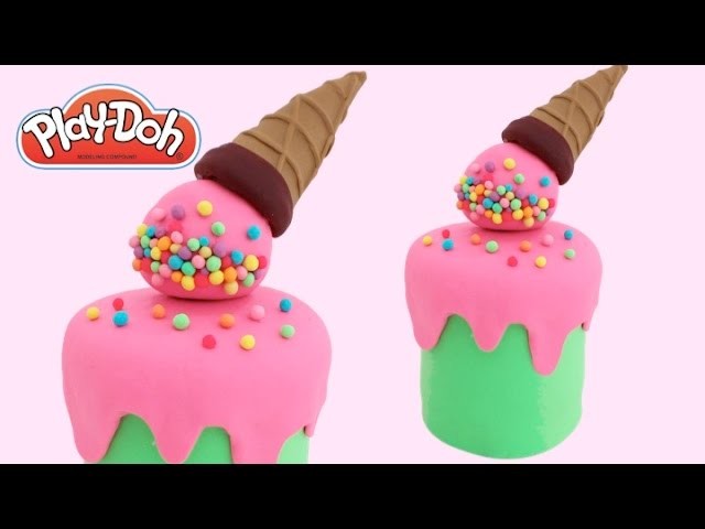 How to Make a Play-Doh Ice Cream Cake * Play Dough Art * Creative Fun for Kids * RainbowLearning