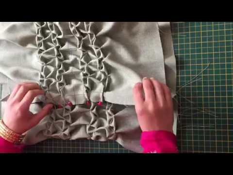 How To Make A Very Beautiful Round Cushion Using Smocking by Rose
