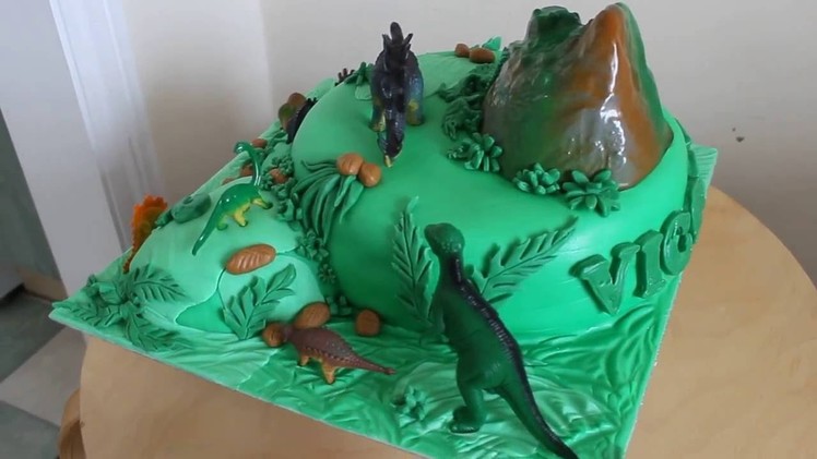 How to make "Dinosaur cake"  Jak zrobic tort z dinozaurami .