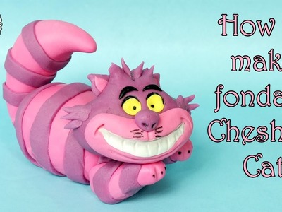 How to make fondant Cheshire Cat. Jak zrobić figurkę kota z Cheshire