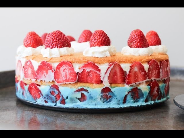 How To Make Ice Cream Cake For 4th Of July - By One Kitchen Episode 526