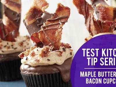 How to Make Maple Syrup Buttercream & Bacon Cupcakes