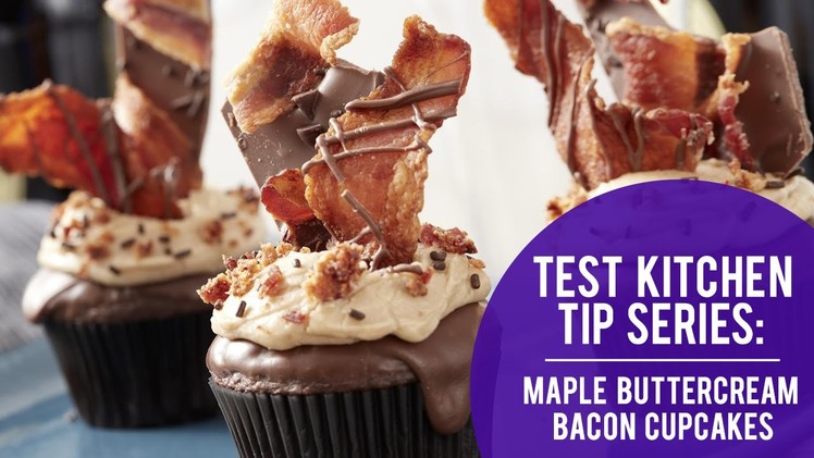 How to Make Maple Syrup Buttercream & Bacon Cupcakes