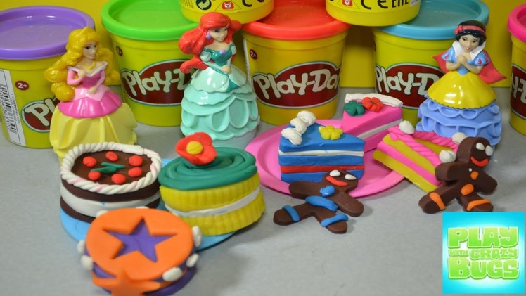 How to make Play Doh Birthday cake Cookie Cake Party Dessert playdoug Cupcake funny juguetes