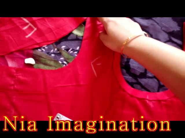 How to measure attach sleeves to kurti, suit, dress with english subtitles