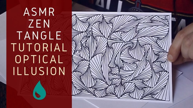 Make This Line ILLUSION Yourself! Giveaway + ASMR Drawing Tutorial ~ How to Zentangle
