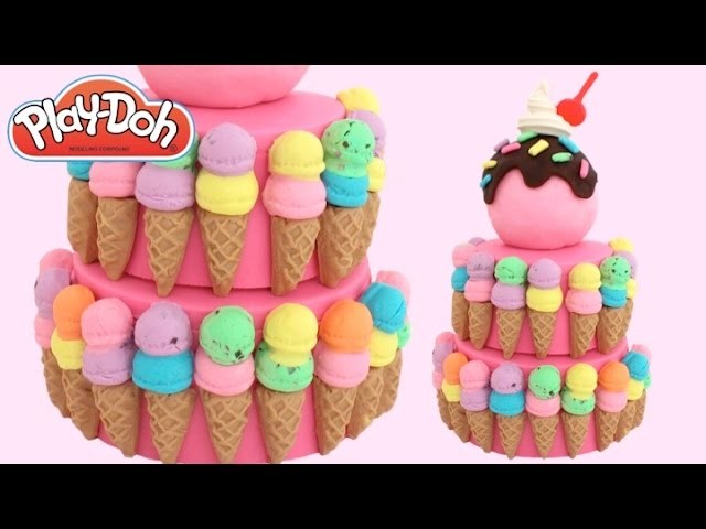 Play-Doh How to Make an Ice Cream Cake * Play Dough Art * Creative Fun for Kids * RainbowLearning