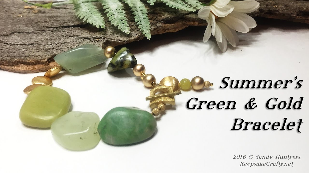 Summer's Green & Gold Bracelet Tutorial