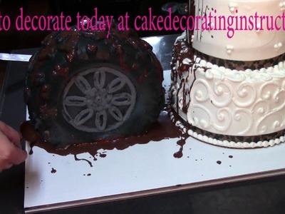 Tire Cake in Buttercream- Cake Decorating- How To
