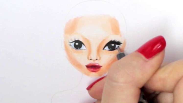 Topmodel Malbuch | How to draw a face| Gesicht malen | Copics || Foxy Draws