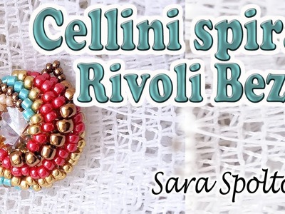 Tutorial Cellini spiral bezel - How to bezel a Rivoli using Cellini spiral - Beading - DIY earrings