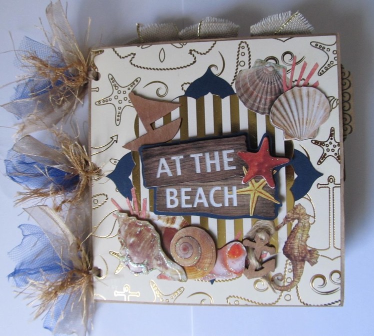 Two Beach.Summer Themed Scrapbook Mini Albums