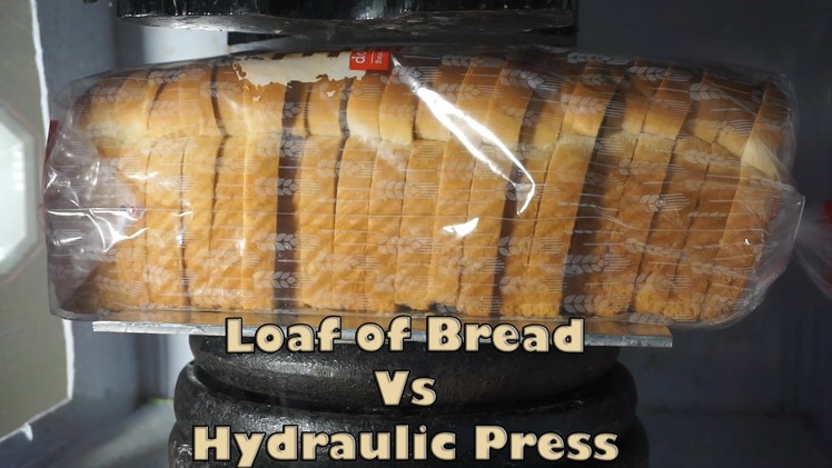 Bread Loaf Crushed by Hydraulic Press | How To Make Bread Thinner Than Paper