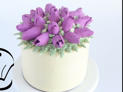 Buttercream Flower Tulip Cake How To by Cupcake Savvy's Kitchen
