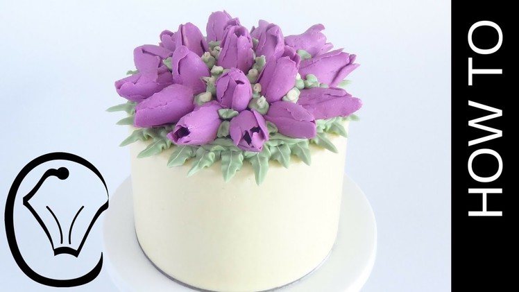 Buttercream Flower Tulip Cake How To by Cupcake Savvy's Kitchen