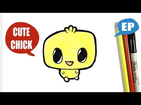 How to Draw a Cute Chick - Easy Pictures to Draw