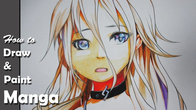 How to Draw a Manga girl with Watercolor Pencil